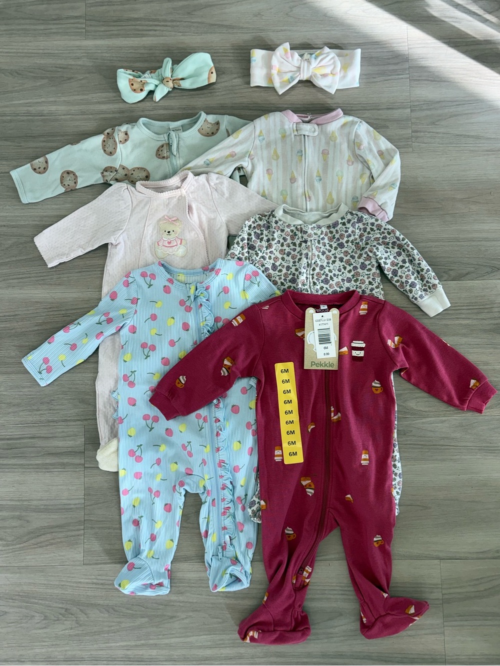 Baby Girl 3-6M / 6M Sleeper Bundle | Carter’s Pekkle George Little Me | 6 Pc